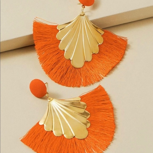 Fringe Statement Earrings - Picture 2 of 3